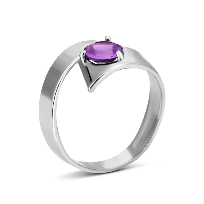 Серебряное кольцо с аметистом.Артикул UG5к1278аметRh