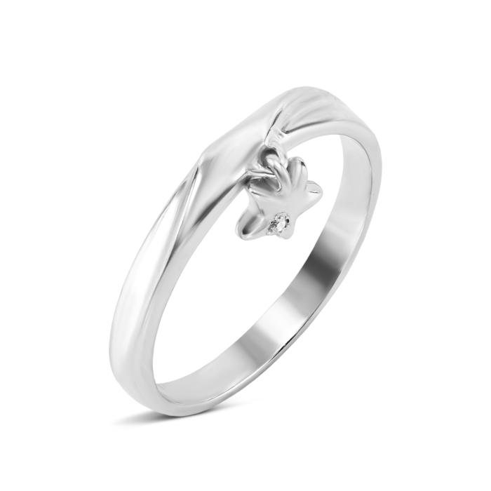 Серебряное кольцо с бриллиантом. Артикул UG51874/1р-BR