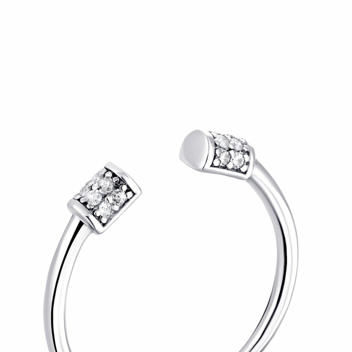 Серебряное кольцо с фианитами. Артикул UG51057К (Ф1).Rh