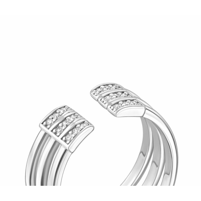 Серебряное кольцо с фианитами. Артикул UG51062К(Ф1).Rh