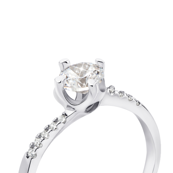 Серебряное кольцо с фианитами (1RI57656-R)