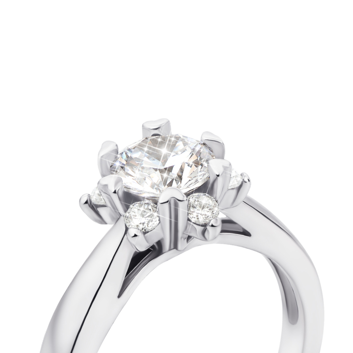 Серебряное кольцо с фианитами (1RI59146-R/12/1)