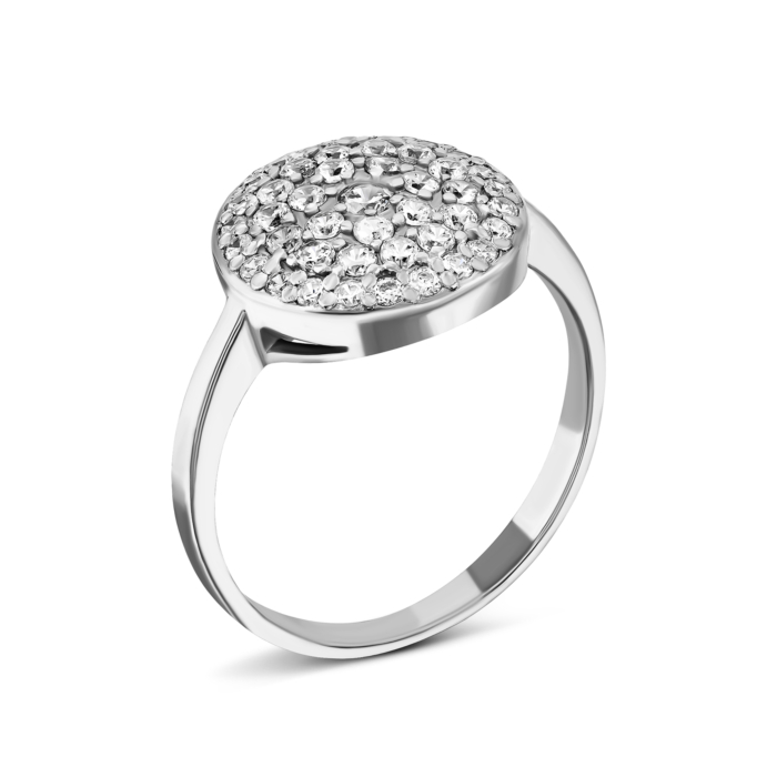 Срібна каблучка з фіанітами.Артикул UG5910160б