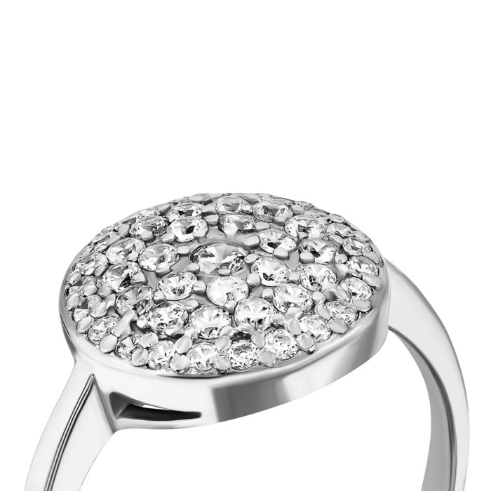 Срібна каблучка з фіанітами.Артикул UG5910160б