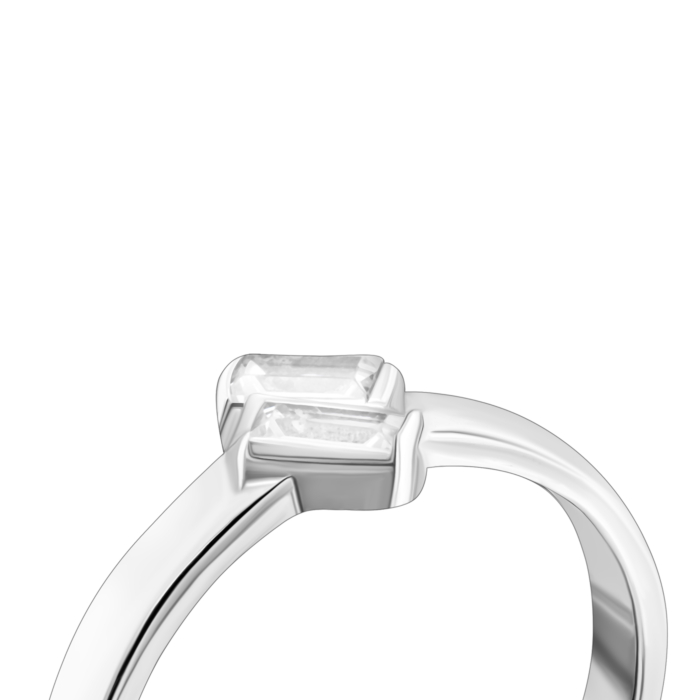 Срібна каблучка з фіанітами.Артикул UG5SZDR03061