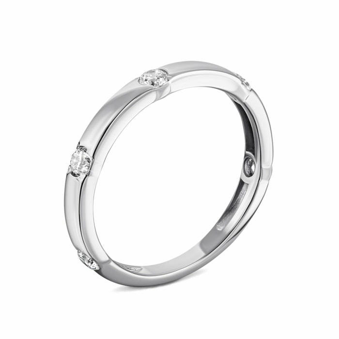 Срібна каблучка з фіанітами. Артикул UG5КВ2537.3ск