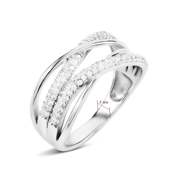 Серебряное кольцо с фианитами. Артикул UG5PA11751