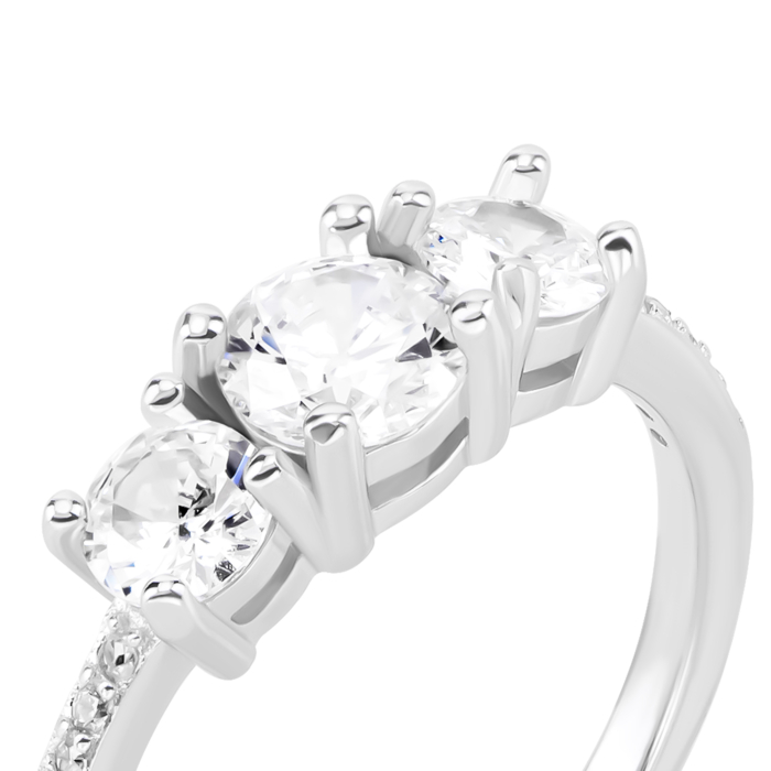 Срібна каблучка з фіанітами. Артикул UG5PA13301