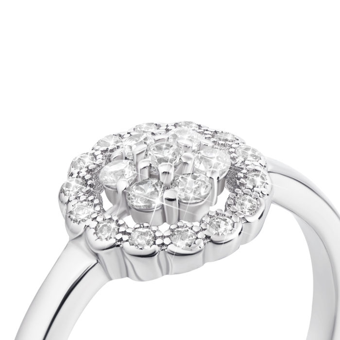 Серебряное кольцо с фианитами (S276-R)