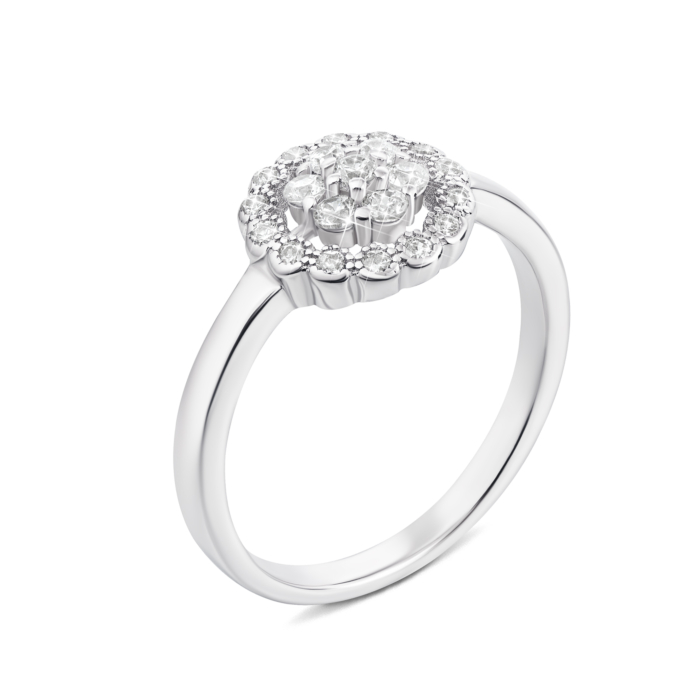Серебряное кольцо с фианитами (S276-R)