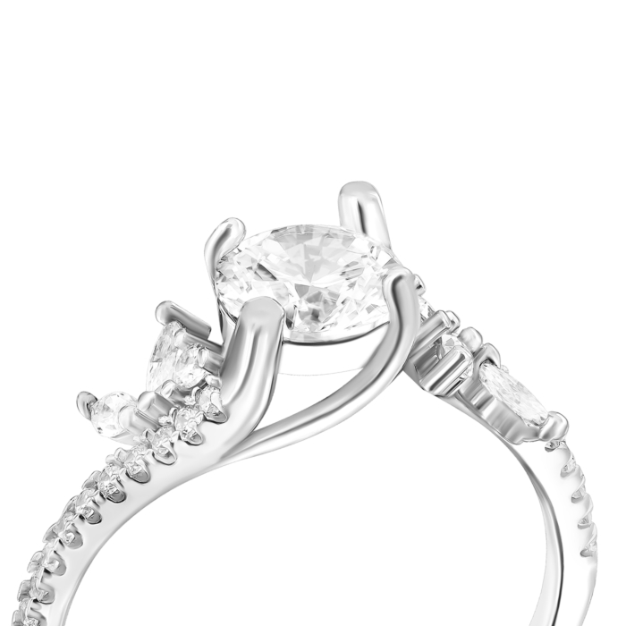 Серебряное кольцо с фианитами.Артикул UG5SZDR00160