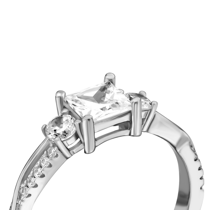 Серебряное кольцо с фианитами.Артикул UG5SZDR00164