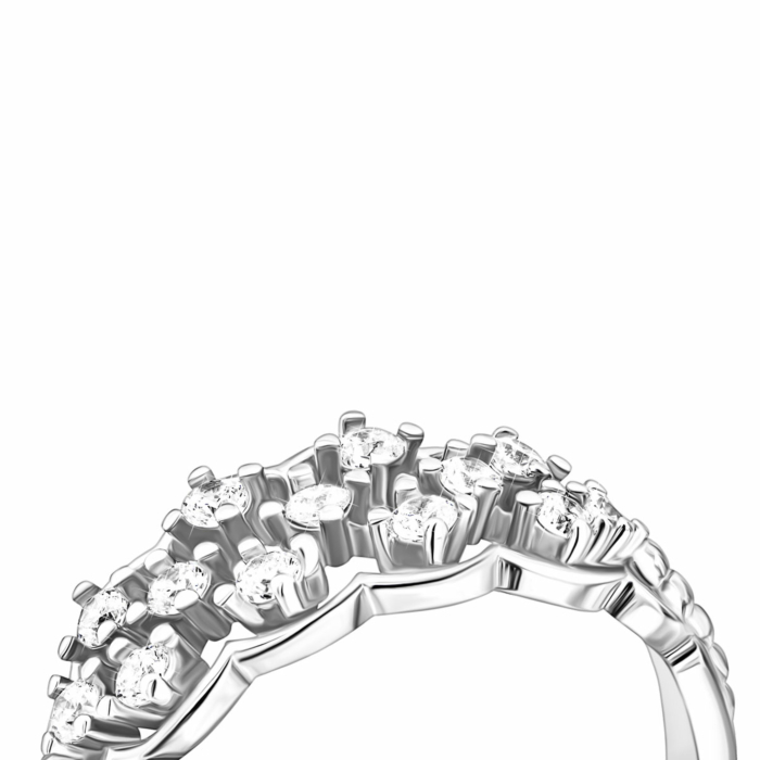 Срібна каблучка з фіанітами. Артикул UG5SZDR05859