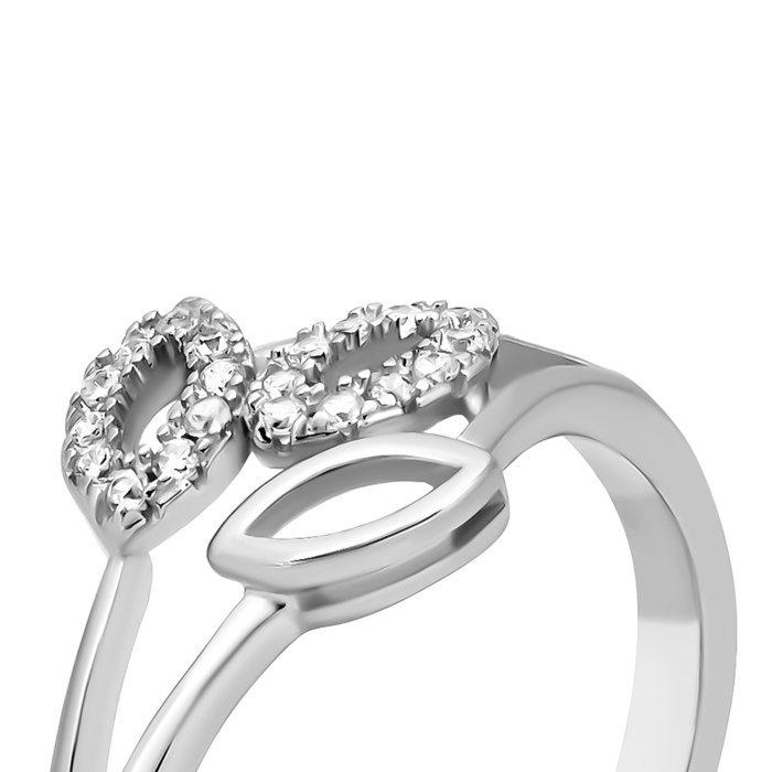 Срібна каблучка з фіанітами.Артикул UG5SZDR11365