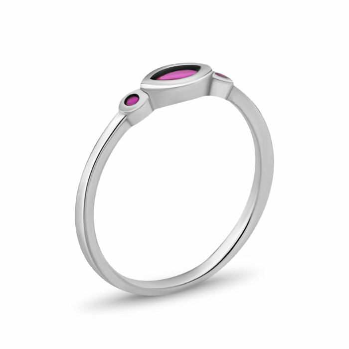 Срібна каблучка з фіанітами.Артикул UG5SZDR16031