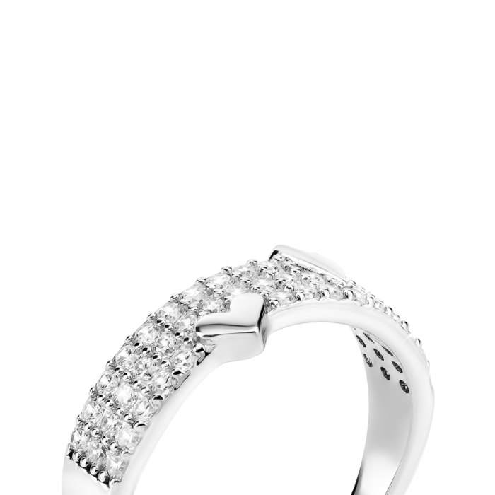 Срібна каблучка з фіанітами. Артикул UG5TA07059