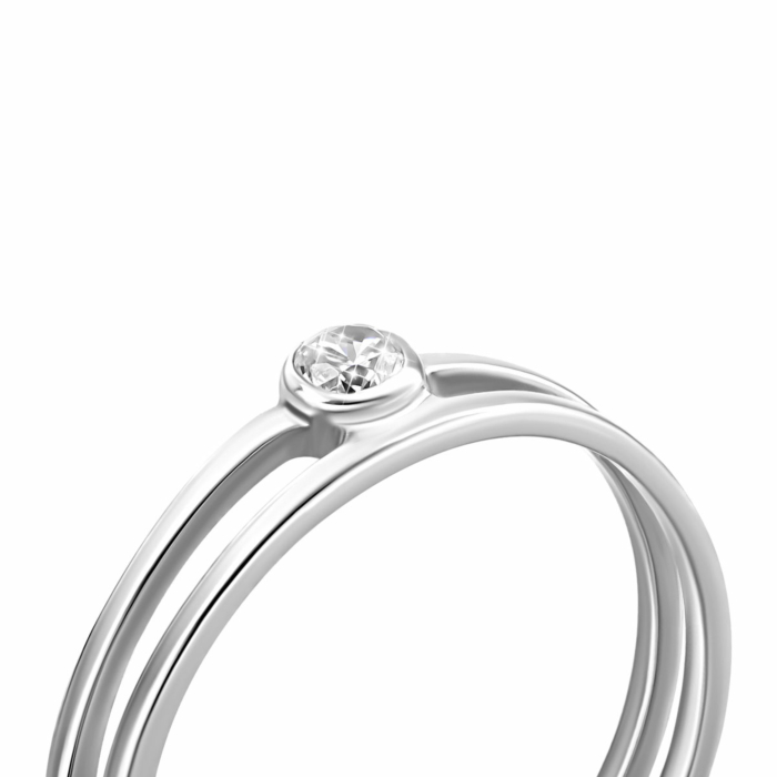 Срібна каблучка з фіанітом.Артикул UG51280