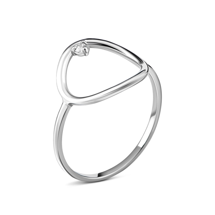 Серебряное кольцо с фианитом.Артикул UG51802