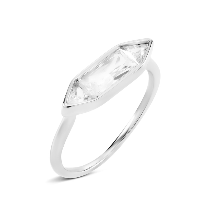 Срібна каблучка з фіанітом. Артикул UG5PDR30553