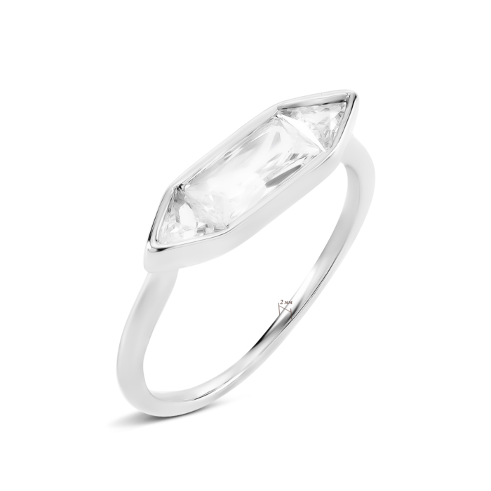 Срібна каблучка з фіанітом. Артикул UG5PDR30553