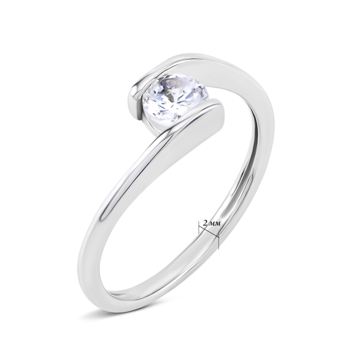 Серебряное кольцо с фианитом. Артикул UG5SZDR00593