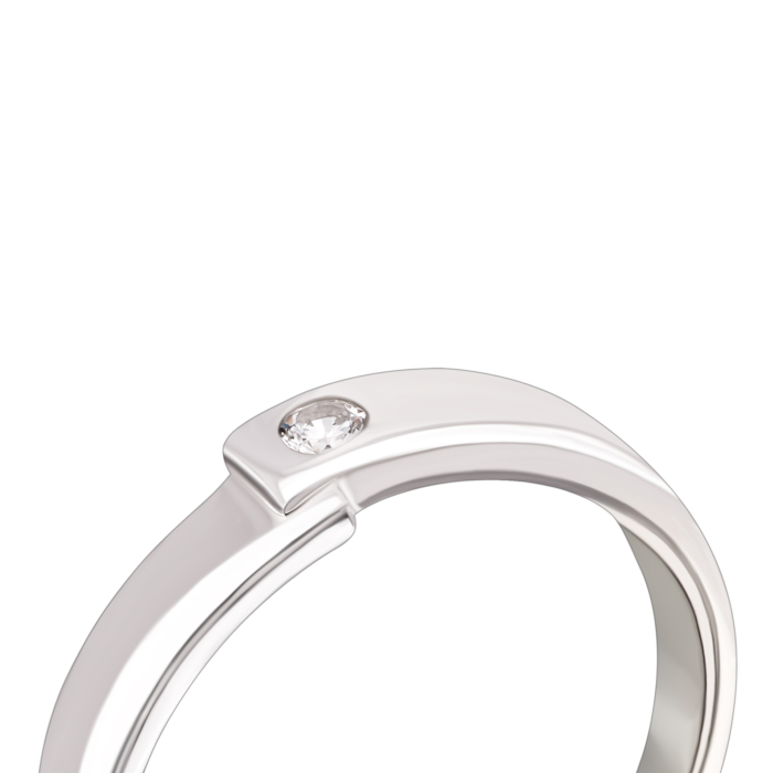 Срібна каблучка з фіанітом.Артикул UG5SZDR05830