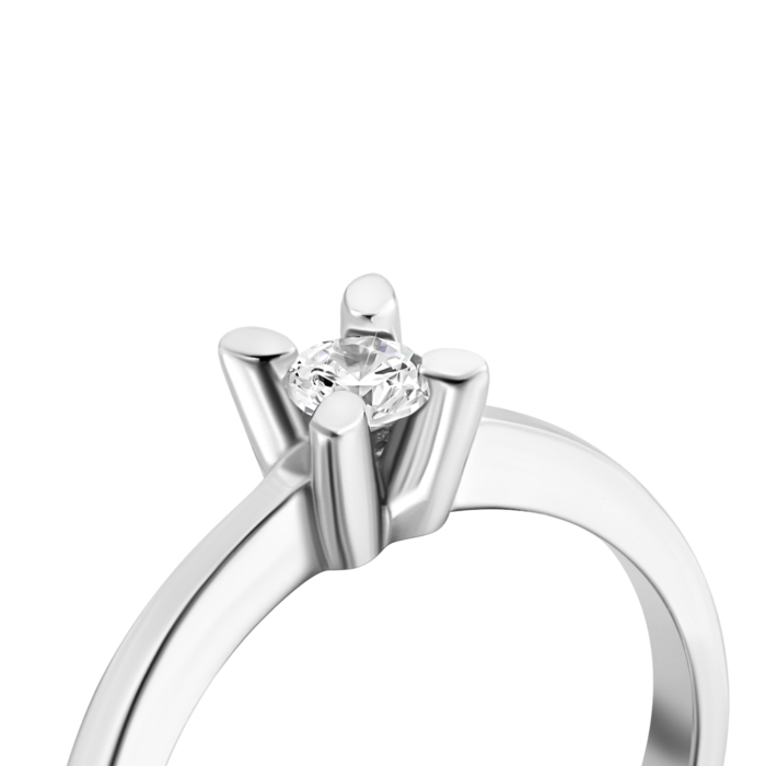 Срібна каблучка з фіанітом. Артикул UG5T-18/2