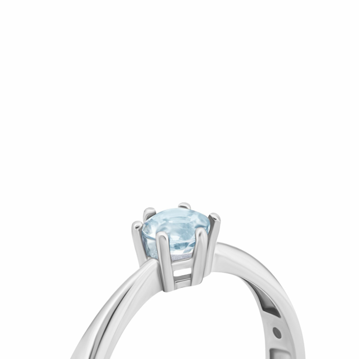 Серебряное кольцо с топазом и фианитами. Артикул UG51180К.т.Rh