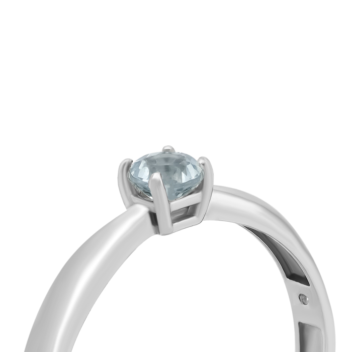 Серебряное кольцо с топазом и фианитами.Артикул UG51182К.т.Rh