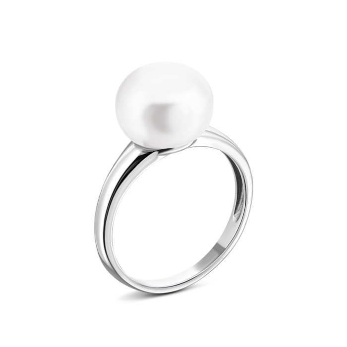 Серебряное кольцо с жемчугом.Артикул UG51797/1р-PWT