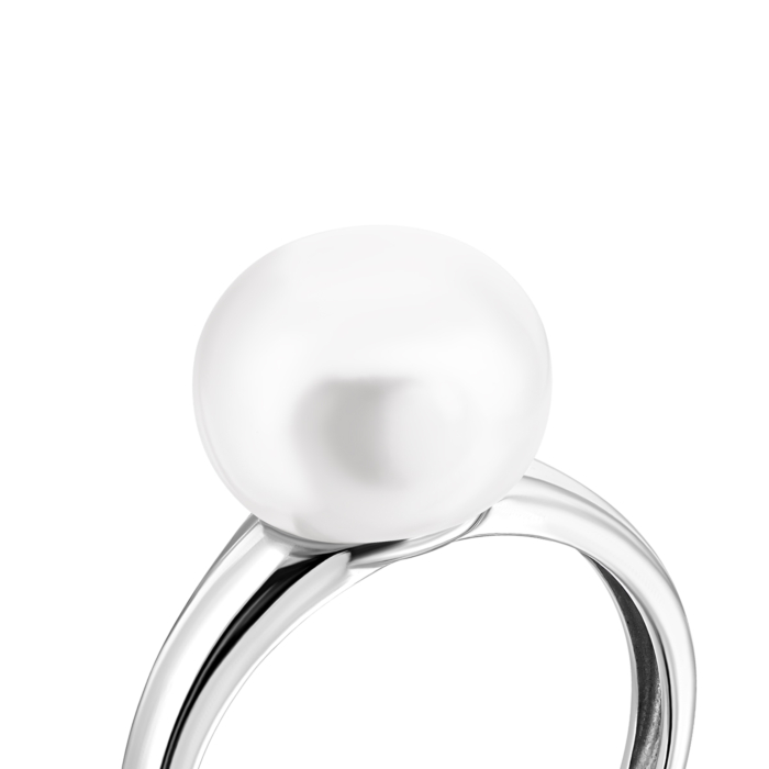 Серебряное кольцо с жемчугом.Артикул UG51797/1р-PWT