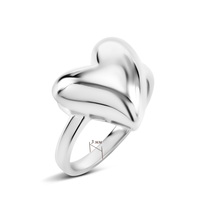 Срібна каблучка Серце. Артикул UG59510440