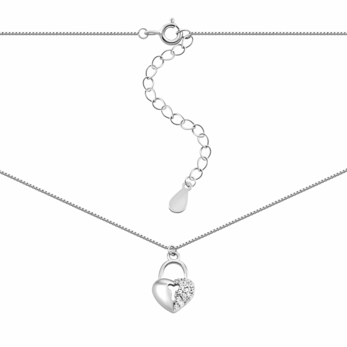 Серебряное колье с фианитами.Артикул UG55D13981