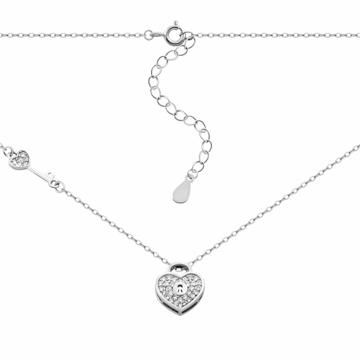 Серебряное колье с фианитами.Артикул UG55D14374