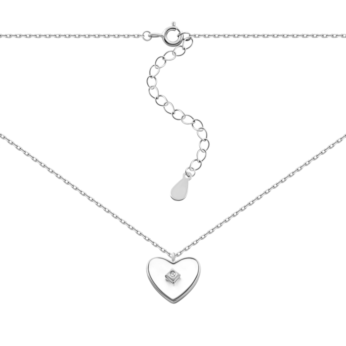 Серебряное колье с перламутром.Артикул UG5N001212