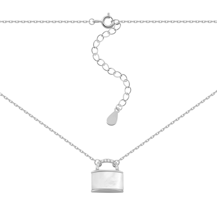 Серебряное колье с перламутром.Артикул UG5N001435