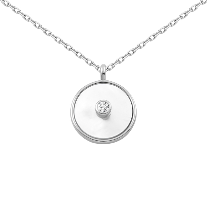 Серебряное колье с перламутром.Артикул UG5N002158