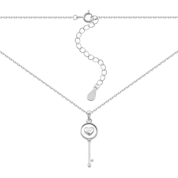 Серебряное колье с перламутром.Артикул UG5N001467-1