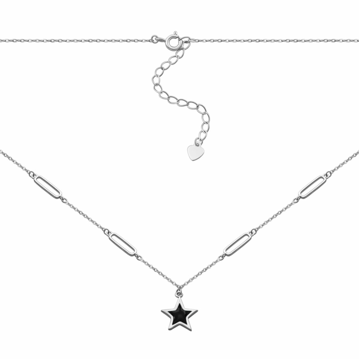 Серебряное колье с эмалью.Артикул UG5NE33410