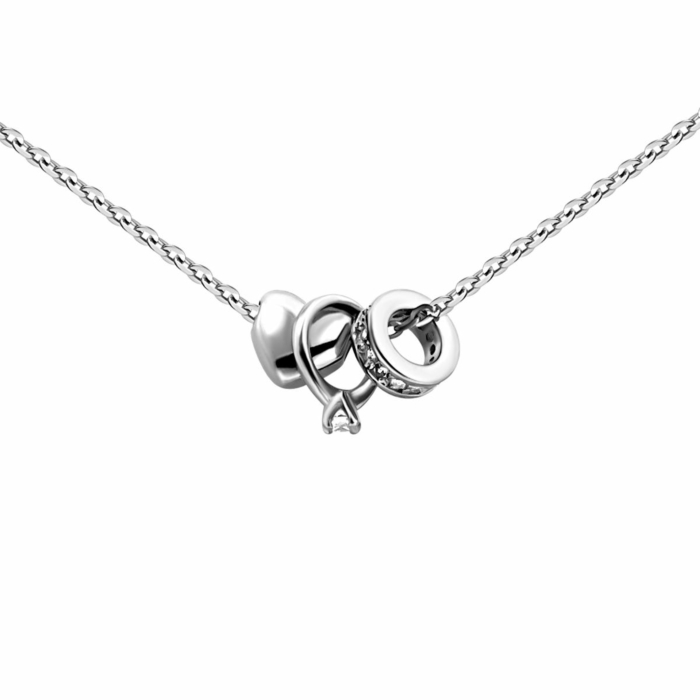 Срібне кольє з фіанітами. Артикул UG57D15659