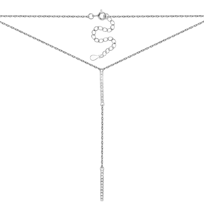 Срібне кольє з фіанітами. Артикул UG5C01993