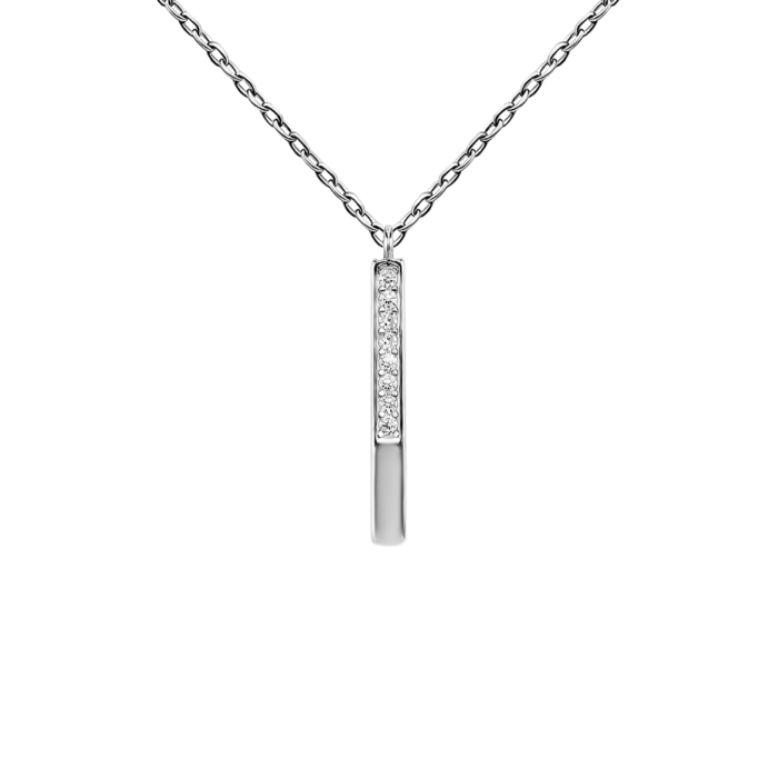 Срібне кольє з фіанітами. Артикул UG5JC00529