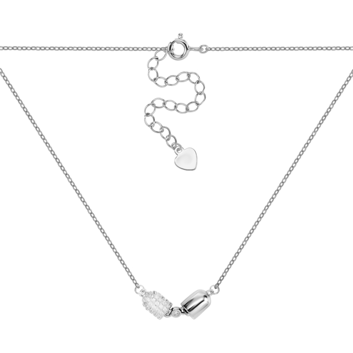 Срібне кольє з фіанітами. Артикул UG5JC01767