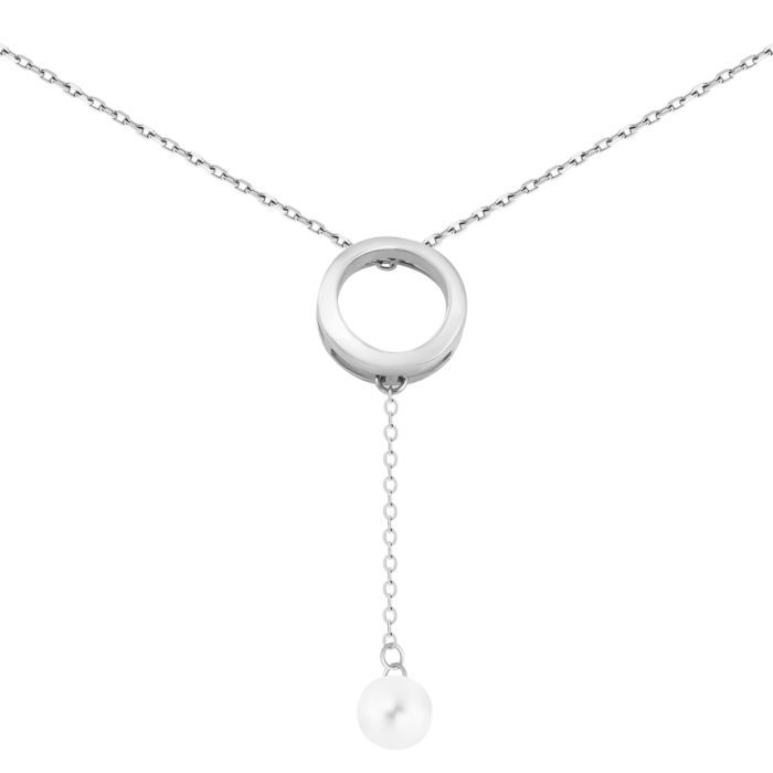 Серебряное колье с жемчугом.Артикул UG52D10862