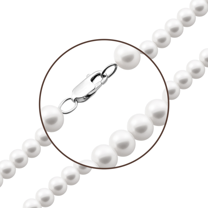 Серебряное колье с жемчугом.Артикул UG5PS0707б