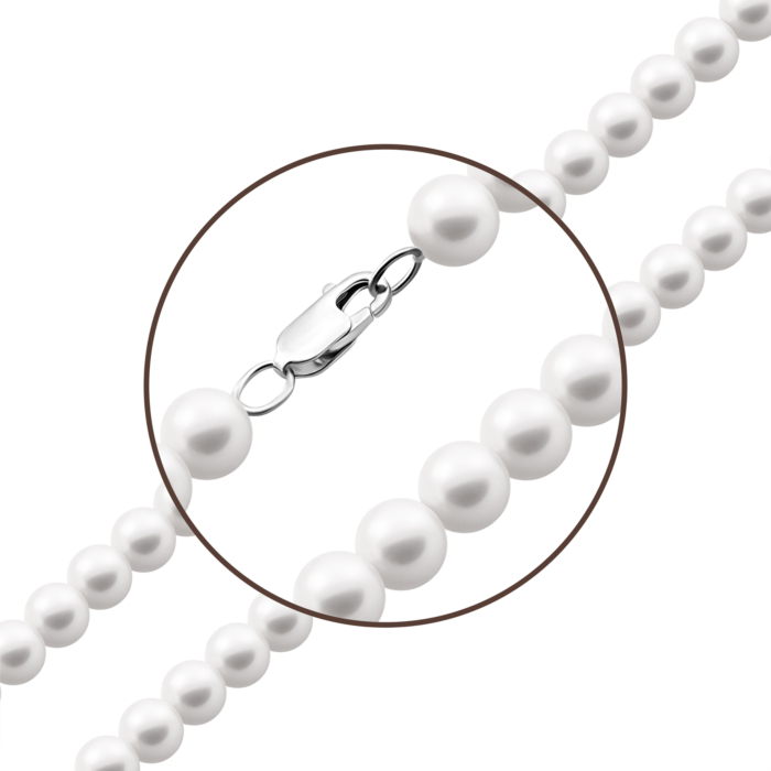 Серебряное колье с жемчугом.Артикул UG5PS0708б