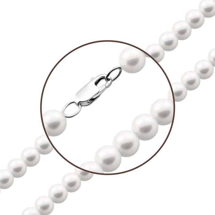 Серебряное колье с жемчугом.Артикул UG5PS0808б