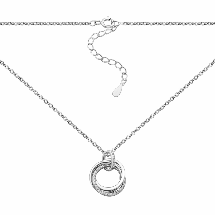 Срібне кольє з фіанітами.Артикул UG5SN01777