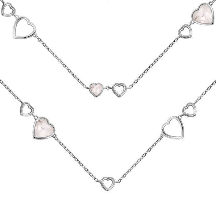 Срібне кольє з перламутром. Артикул UG5SN31189-BR