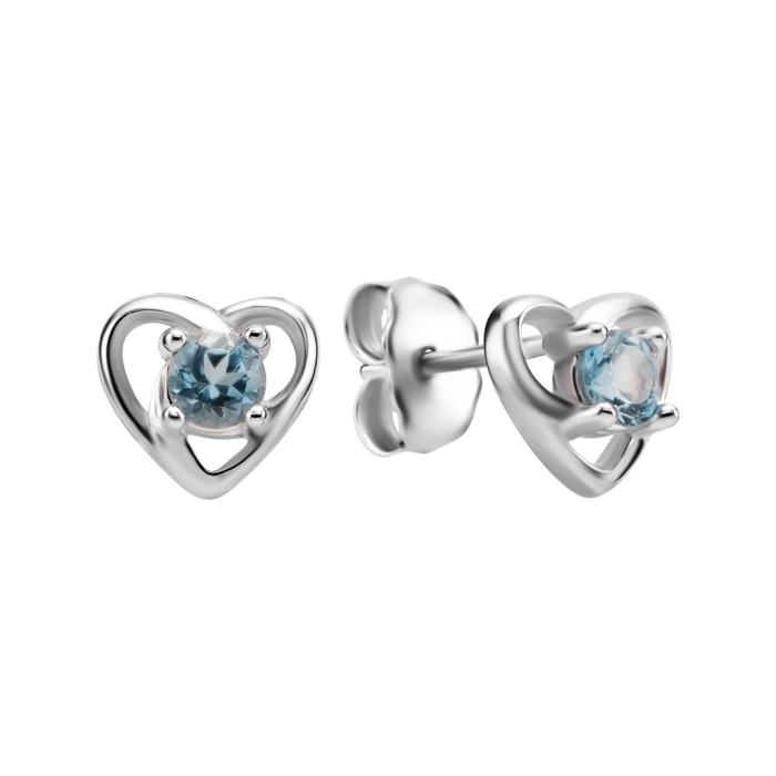 Срібні пусети з топазом swiss. Артикул UG5SZDE75966